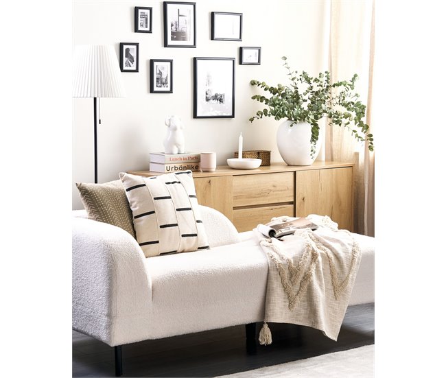 Beliani Cojín decorativo ABIES Beige
