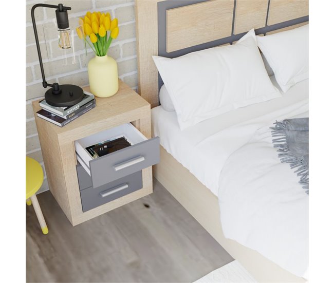 Dormitorio Kira 4C 160x3 Gris/natural