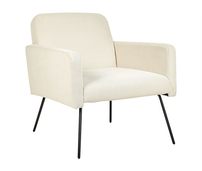 Beliani Sillón NARKEN Crema