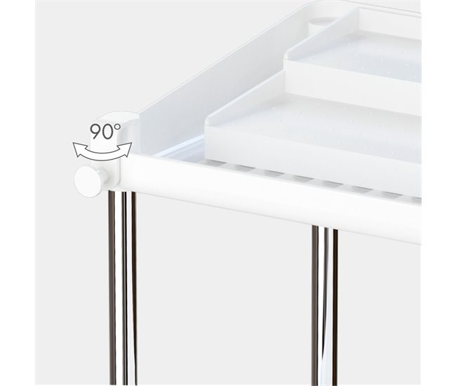 Pack 2 estanterías para especias c/dos alturas Max Home Blanco