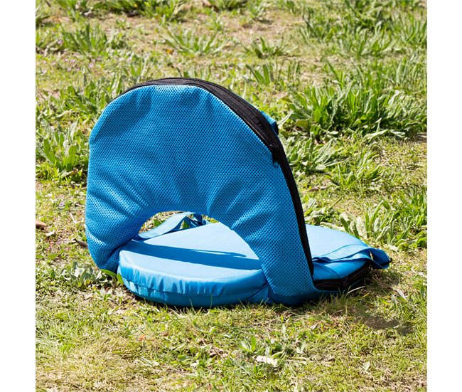 Aktive Asiento plegable con respaldo ajustable Azul