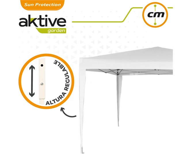Cenador plegable poliéster UV50 Aktive Blanco