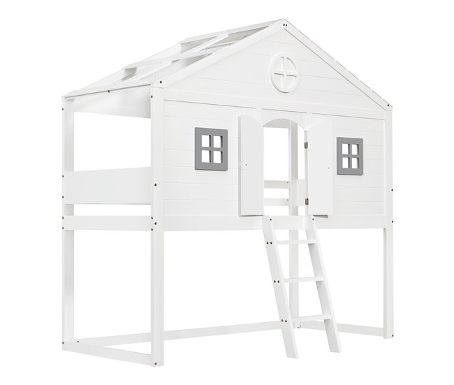 Cama alta para niños Blanco