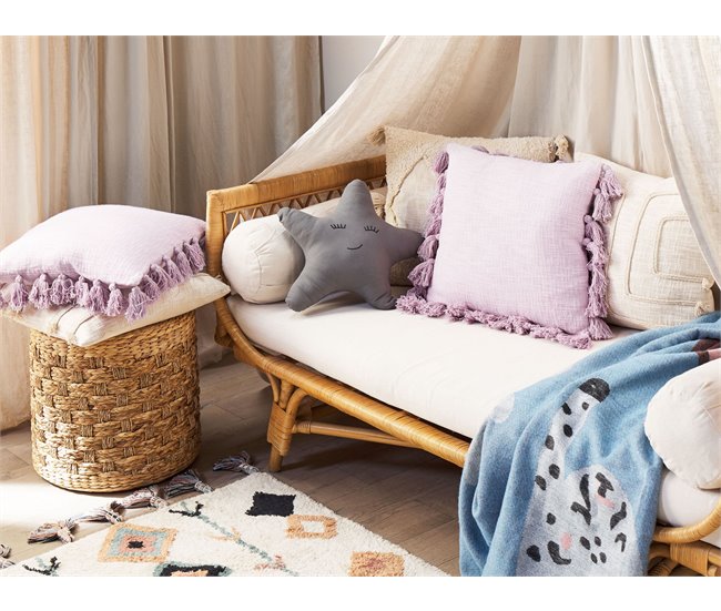 Beliani Cojín decorativo LYNCHIS 45x45 Rosa