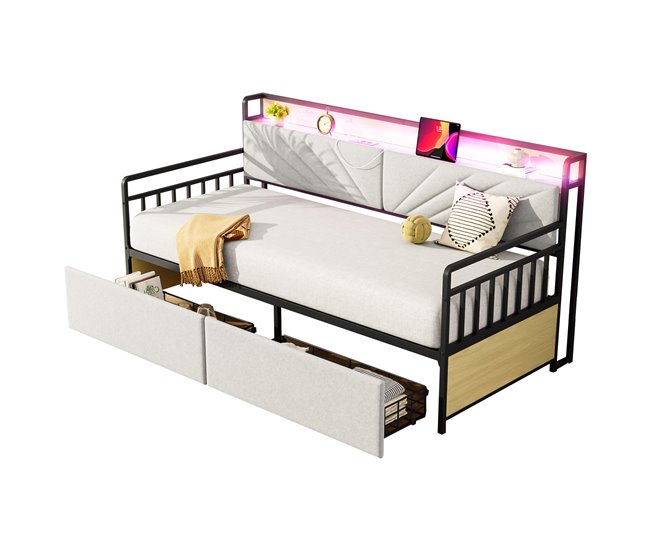 Camas individuales 104x206 Beige