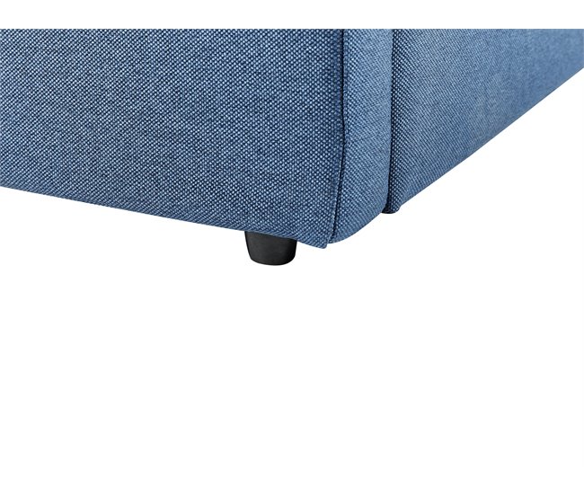 Beliani Cama con somier Poliéster DREUX 191x214 Azul