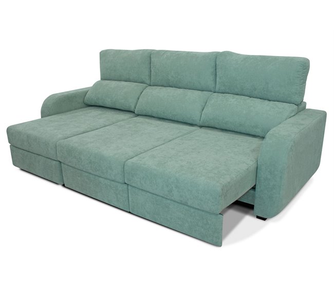 Chaise longue convertible en cama tela APRIL Verde