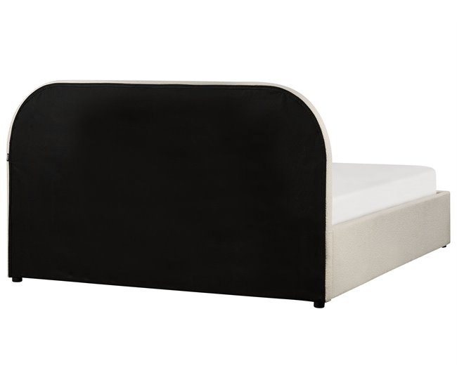 Beliani Cama con almacenaje Bouclé QUILLIEN 152x217 Beige