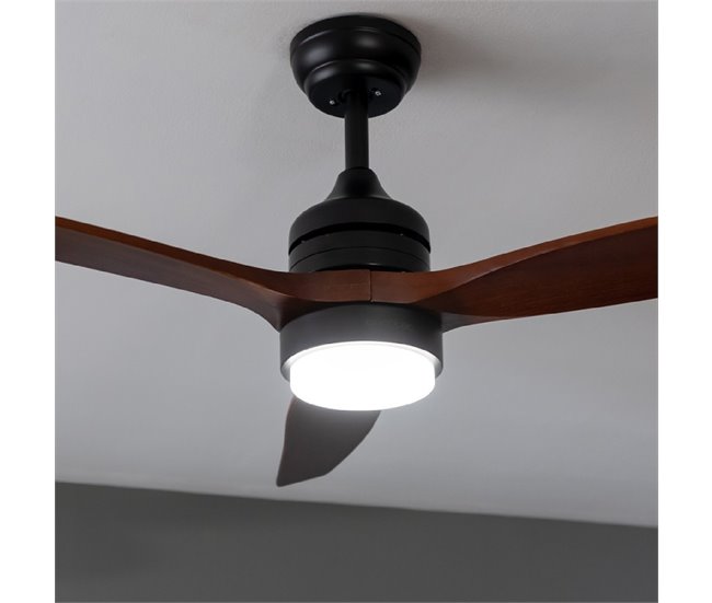 Cecotec Ventilador de techo con luz EnergySilence Aero 5275 Madera Oscura