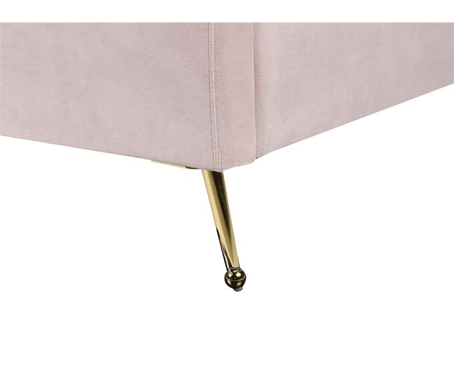 Beliani Cama Terciopelo MIRIBEL 207x218 Beige