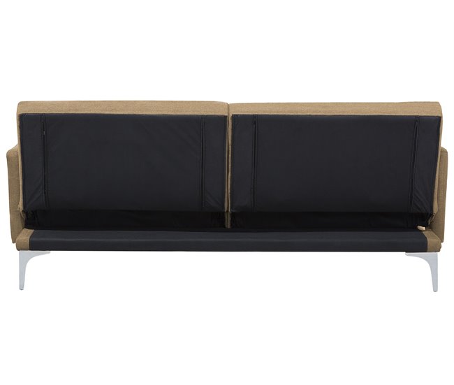 Beliani Sofá cama Poliéster LUCAN Beige
