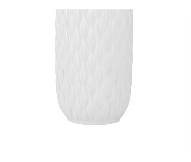 Beliani Jarrón decorativo EMAR Blanco