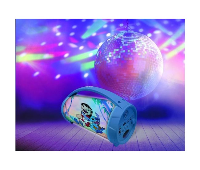 Altavoz Bluetooth con Micrófono Karaoke Stitch Disney Azul