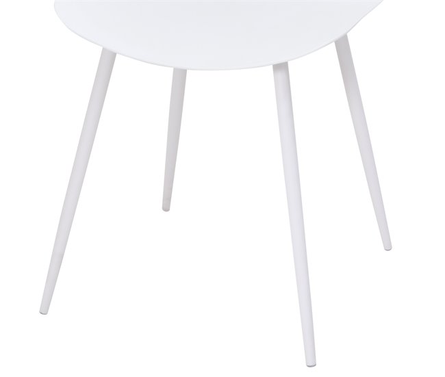 Silla de cocina FLAKE fija PP blanca Blanco