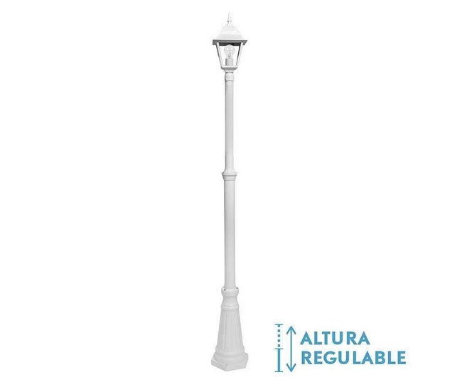 Farola Para Jardin Aluminio Serie Spica Blanco