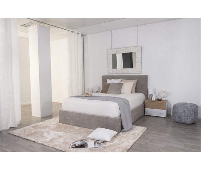 Cama abatible LUA II de color gris 140x190cm Gris