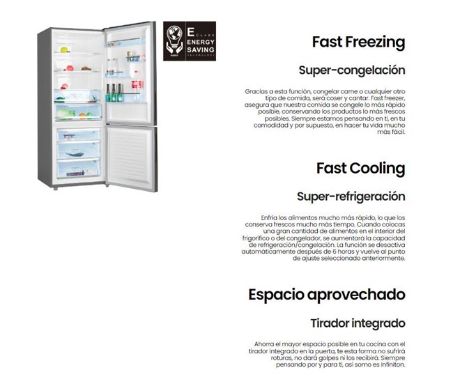 Frigorifico Combi Infiniton FGC-78XA, 432 l Inox