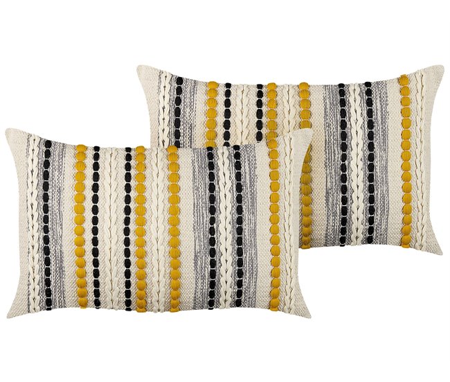Beliani Cojín decorativo ARDISIA Beige