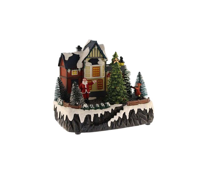 Calle Navideña decorativa con Movimiento, luces LED y musica Multicolor