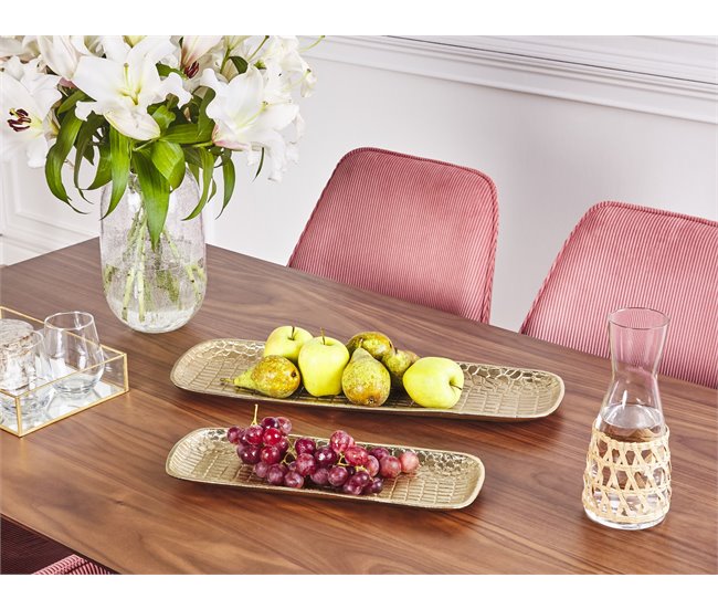 Beliani Plato decorativo BRANTAS Dorado