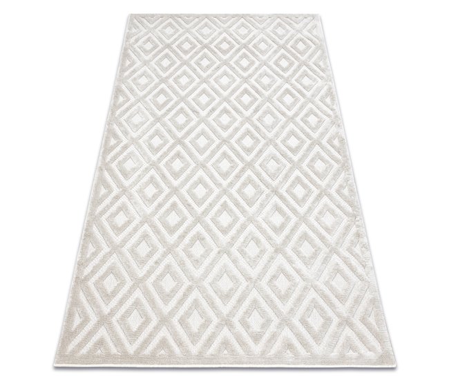 Alfombra SANTO sisal 58365A zigzag 160x220 Crema