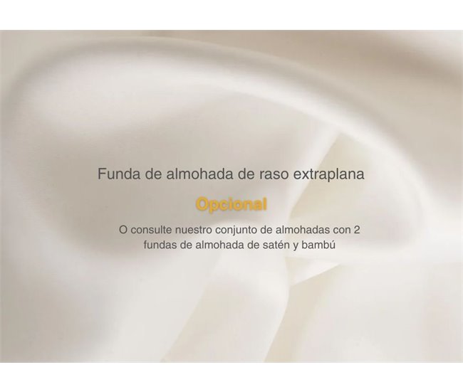 Almohada EXTRA FINA S para Personas que Duermen Boca Abajo (2 F) Blanco