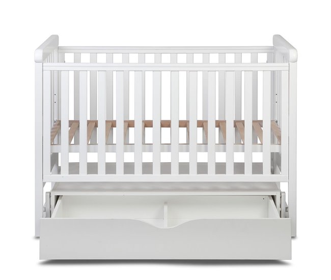 YappyMove Cuna mecedora con base regulable y cajón Blanco
