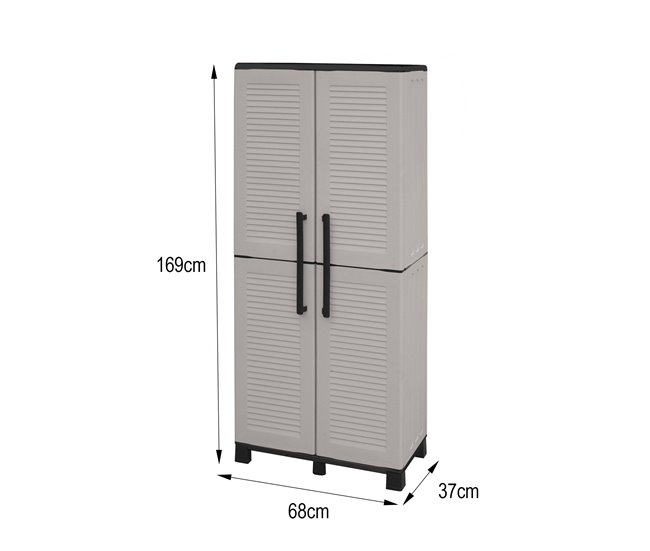 Armario exterior en PVC Gris