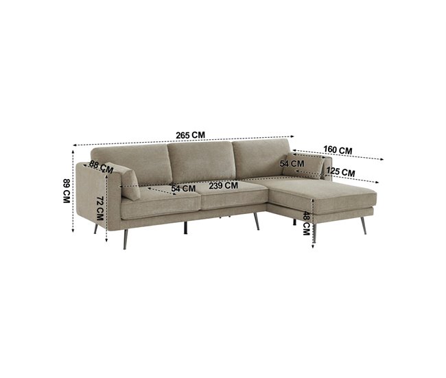 Chaise longue COSMO Beige