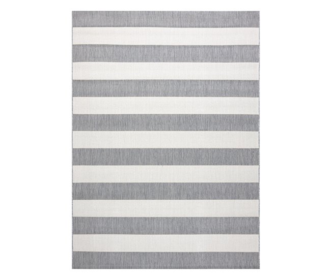 Alfombra de cuerda sisal FLAT 48644/637 Rayas 120x170 Gris