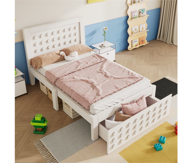 Camas infantiles 95x200 Blanco