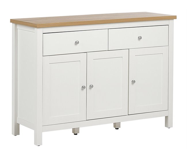 Beliani Aparador ATOCA Blanco/ Beige