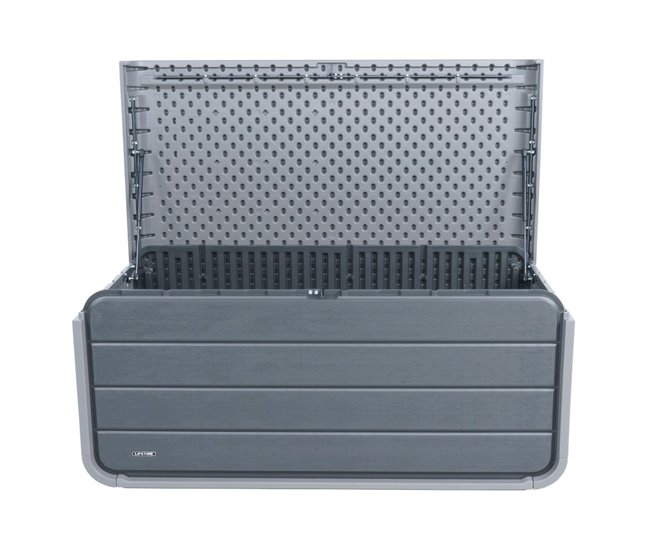 Baúl exterior ultrarresistente c/tapa abatible Lifetime Gris