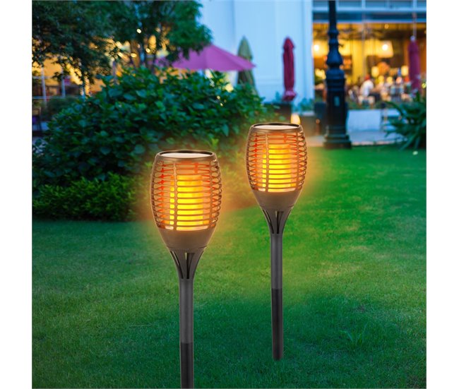 Antorcha solar con iluminación Led GRUNDIG Negro