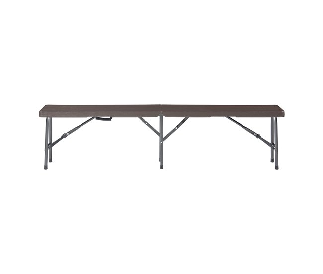 Banco plegable Lillestrøm para 4 personas metal/plástico Madera
