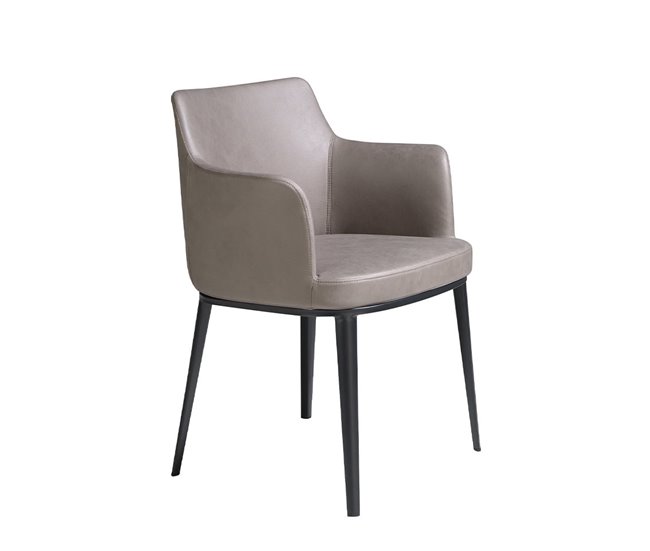Silla comedor tela y patas acero negro Vison
