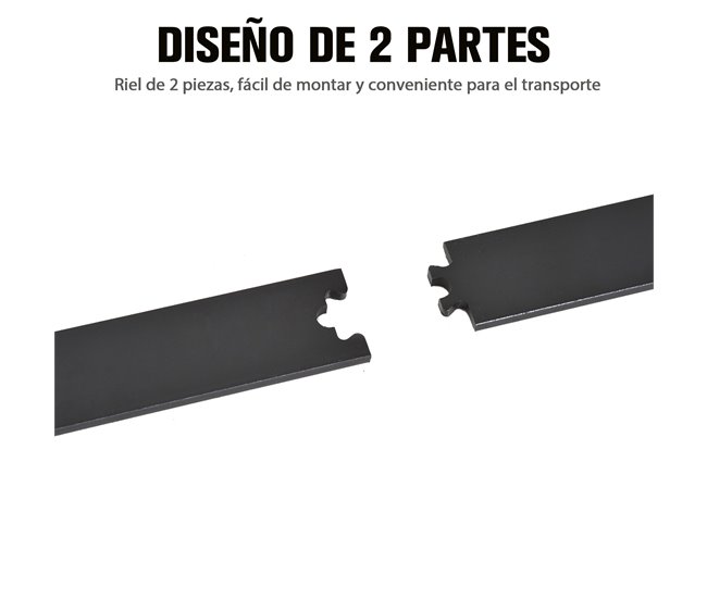 Kit de Accesorios para Puerta Corredera Acero al Carbono HOMCOM 200 Negro