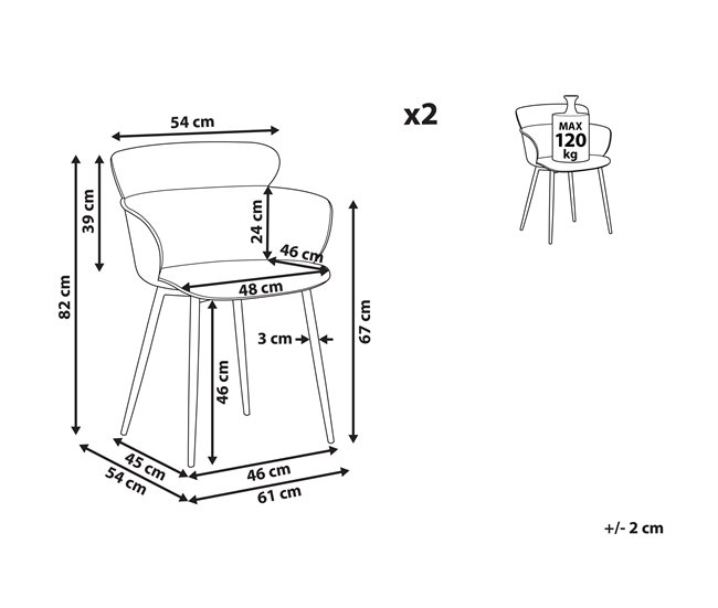 Beliani Silla de comedor SUMKLEY Blanco