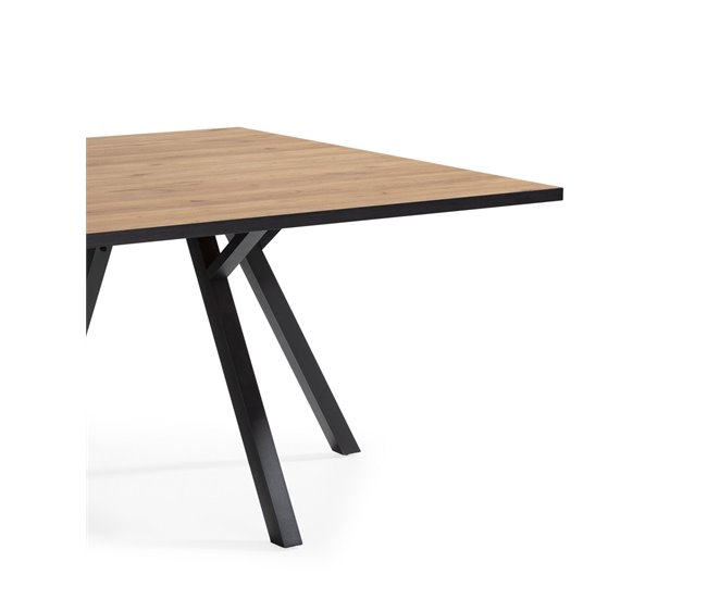 Mesa de comedor MILENA cuadrada 136cm roble negro Madera
