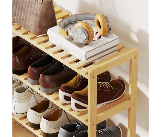 Estantería de Zapatos Bambú HOMCOM, hogar - muebles de recibidor Marron