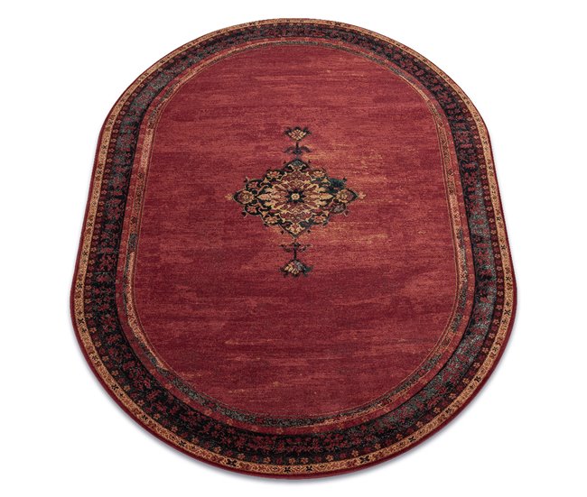 Alfombra de lana POLONIA oval SAMARKAND 200x300 Rojo