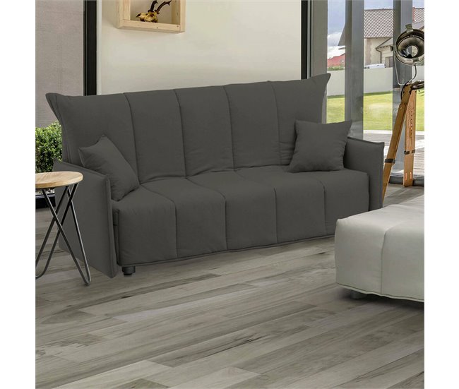 Sofá cama 2 plazas en tela Dabali Gris