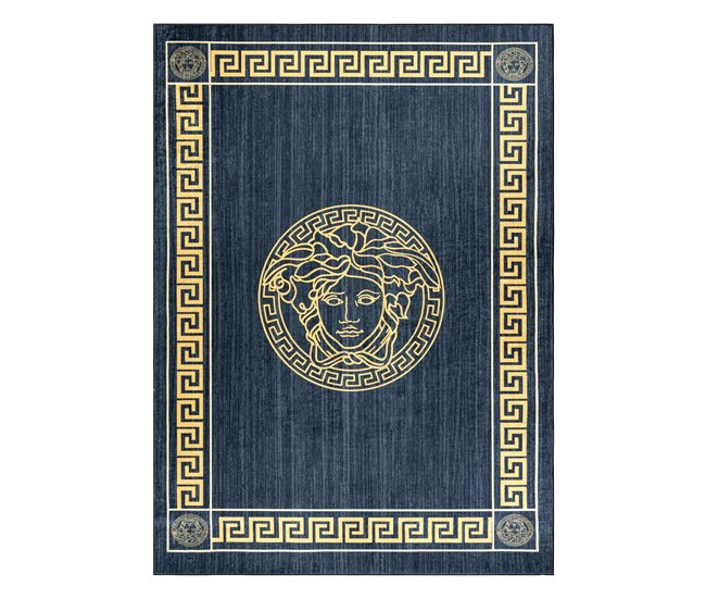 Alfombra lavable ANDRE 1972 Marco medusa griego 80x150 Azul