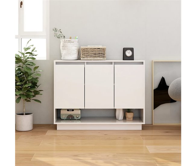 Aparador de madera de ingeniería 97 Blanco