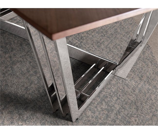 Mesa comedor ovalada barril madera nogal Negro