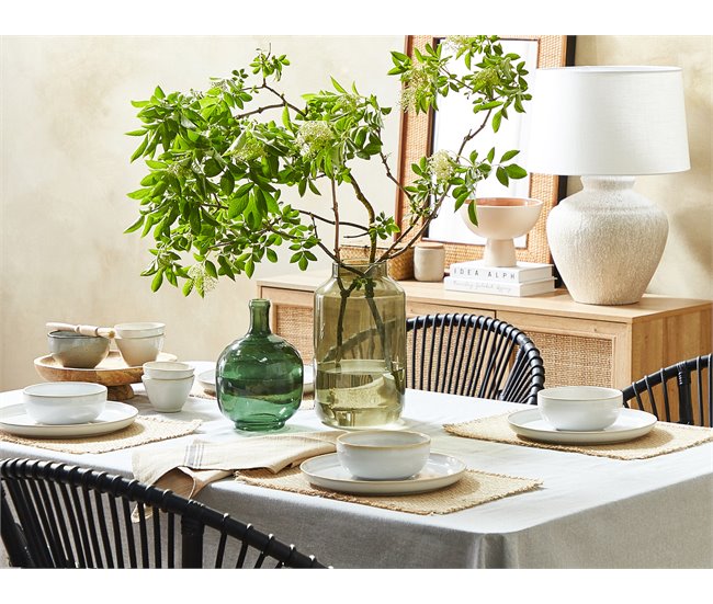 Beliani Jarrón decorativo DHOKLA Verde
