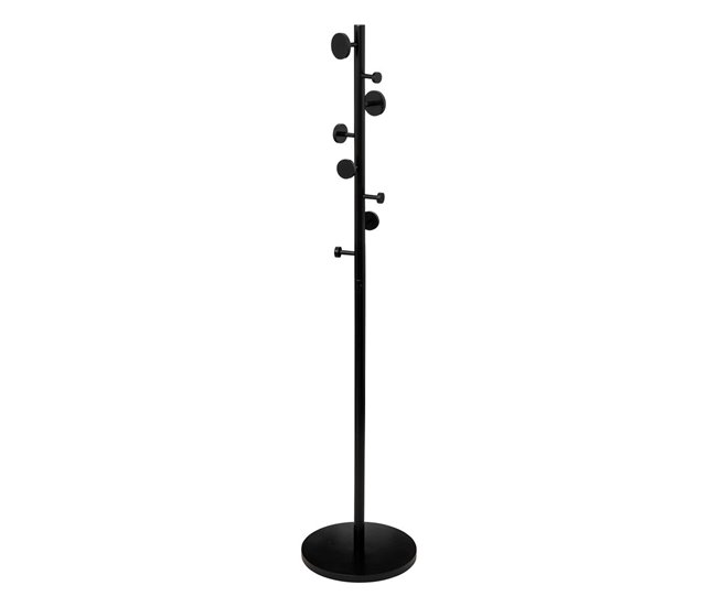 Perchero de pie Circle 8 colgadores Estilo Industrial Negro