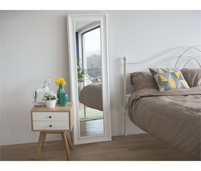 Beliani Espejo LUNEL 51x3 Blanco