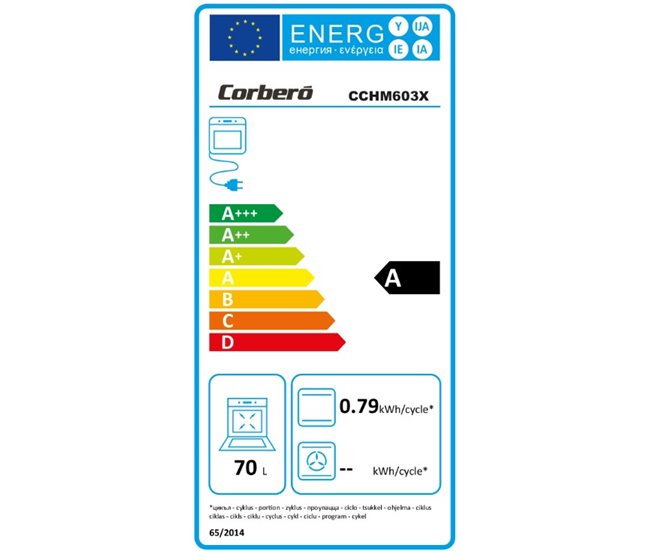 Horno convencional CORBERÓ CCHM603X. A. 70L. Negro