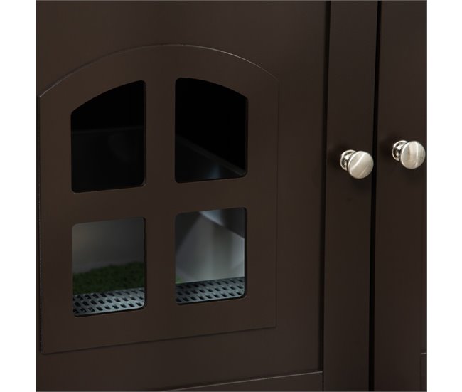 Casa para Gatos MDF PawHut, mascotas - accesorios para gatos Marron